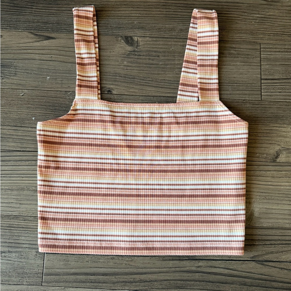 American Eagle Outfitters Striped Tank Top - Pink and Cream